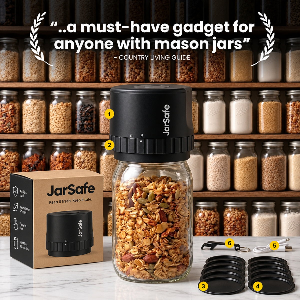 JarSafe | Vacuum Sealer Kit